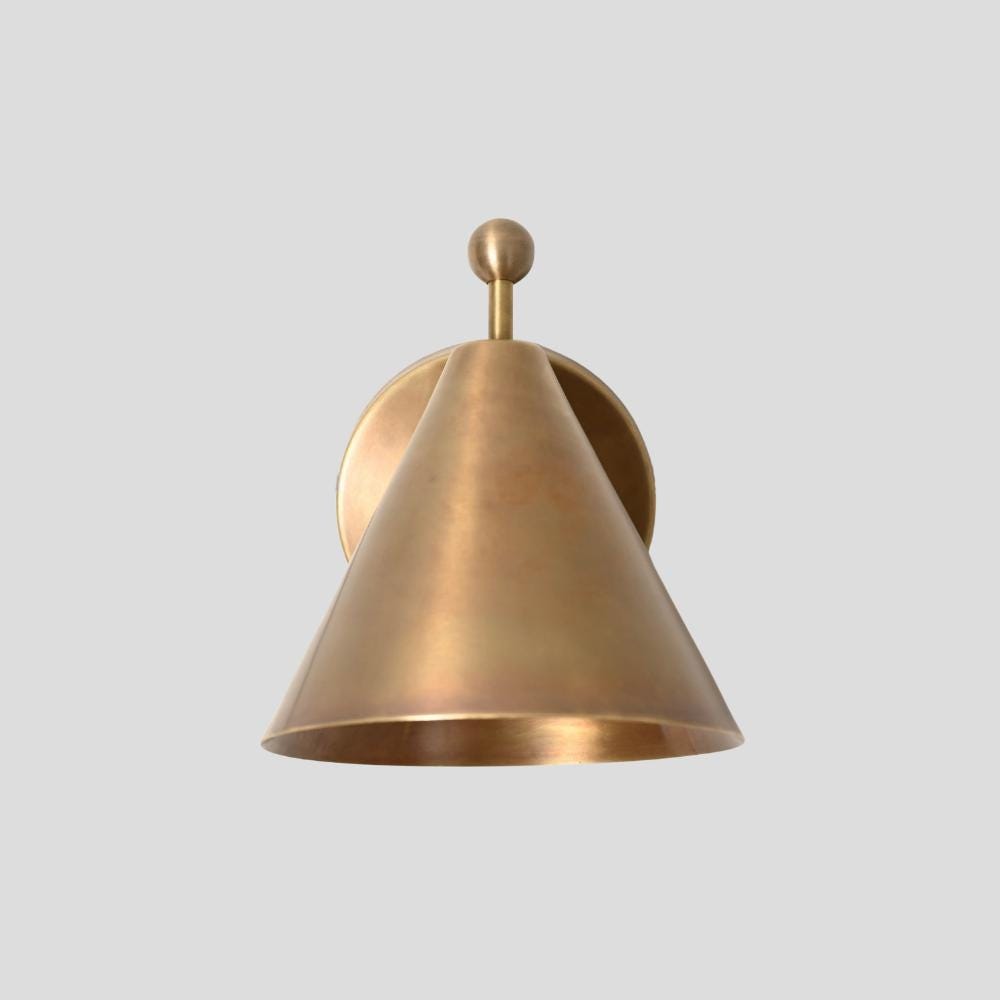 Minimalistic Sconce Wall Light Fixture Italian Brass Pivot Mid Century Modern Wall Lamp