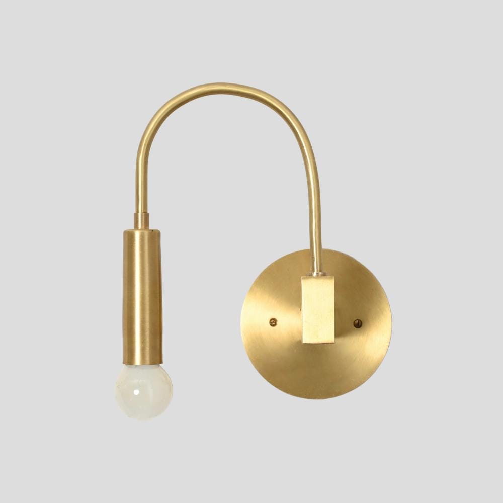 Minimalistic Wall Light Fixture Brass Sconce Italian Mid Century Modern Wall Lamp
