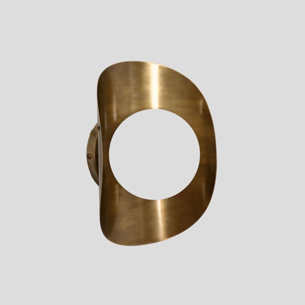 Brass Wall Light - Wall Sconce Minimalistic Glass Globe