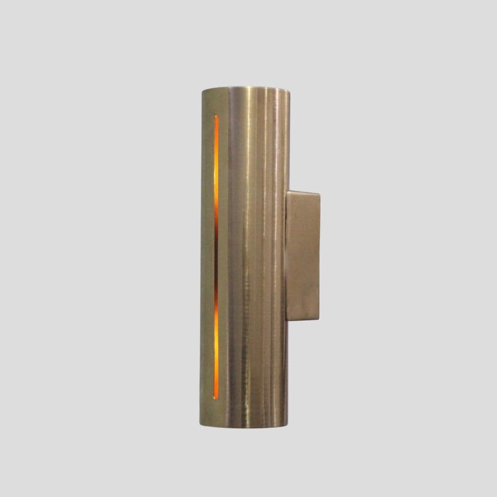 Cylinder Light Brass Wall Sconce Tube - Cut Shade