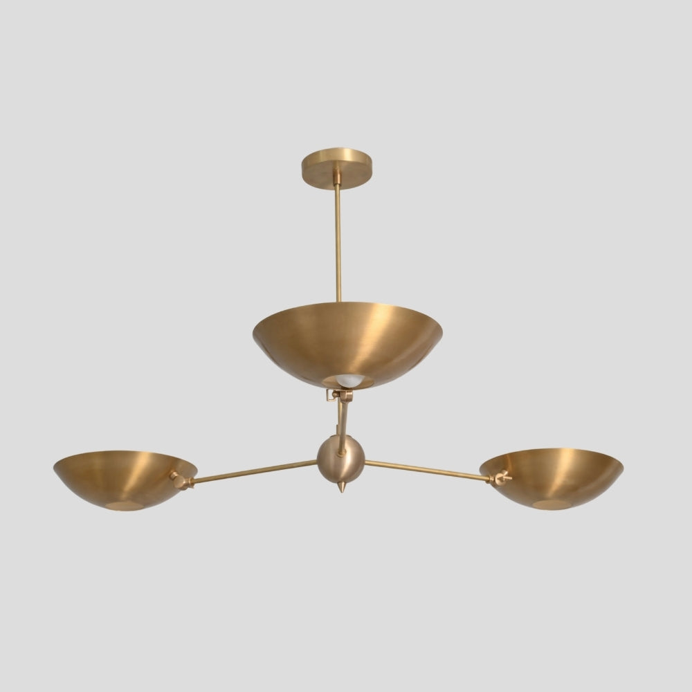 Three Pendant Brass Ceiling Light
