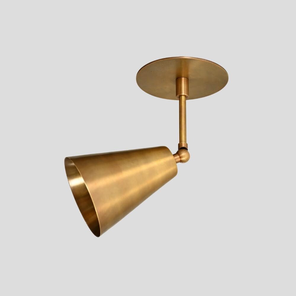 1950s wall lamp articulated brass sconce, inspiring by stilnovo design 