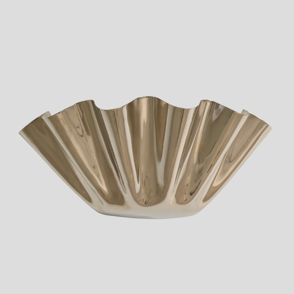 handmade modern half flower wall sconce on a grey background. 