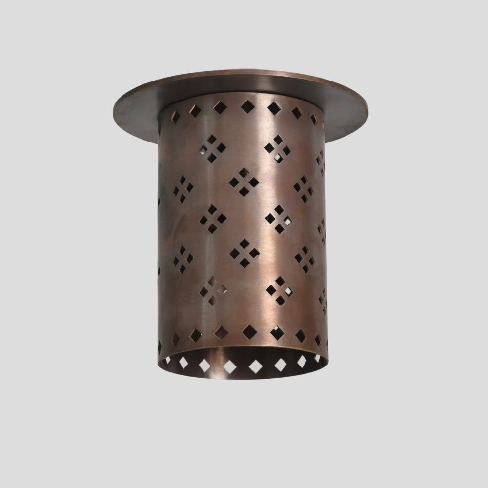Brass Ceiling Perforated Spot Light - Flush Mount Light