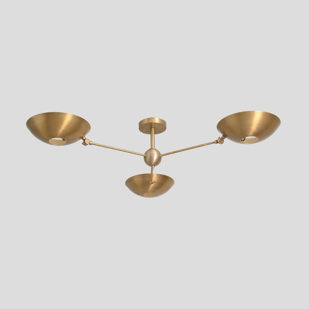 Three Arm Disc Semi Flush Mount