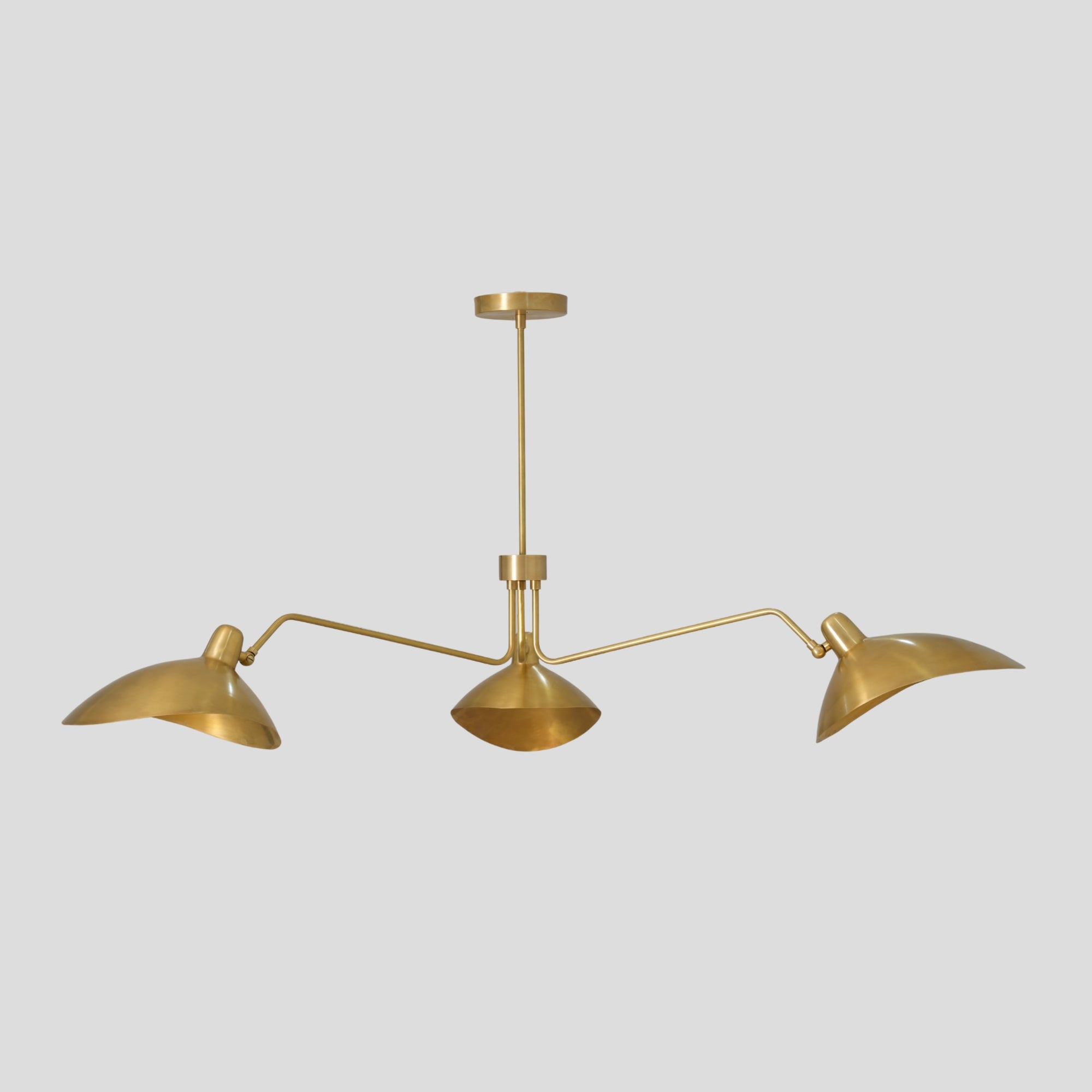 Ceiling Three Arm Light - 3 Light Curved