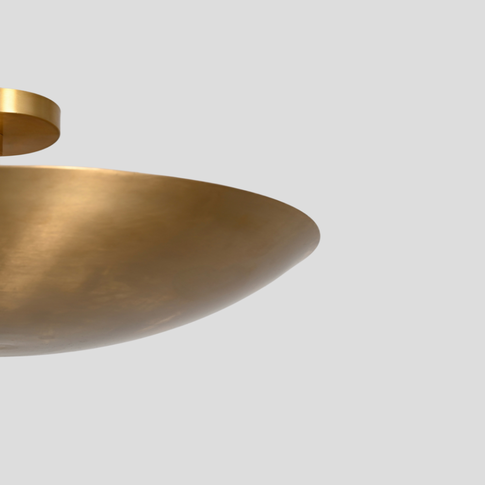 Modern Brass Dome - Semi Flush Mount Chandelier