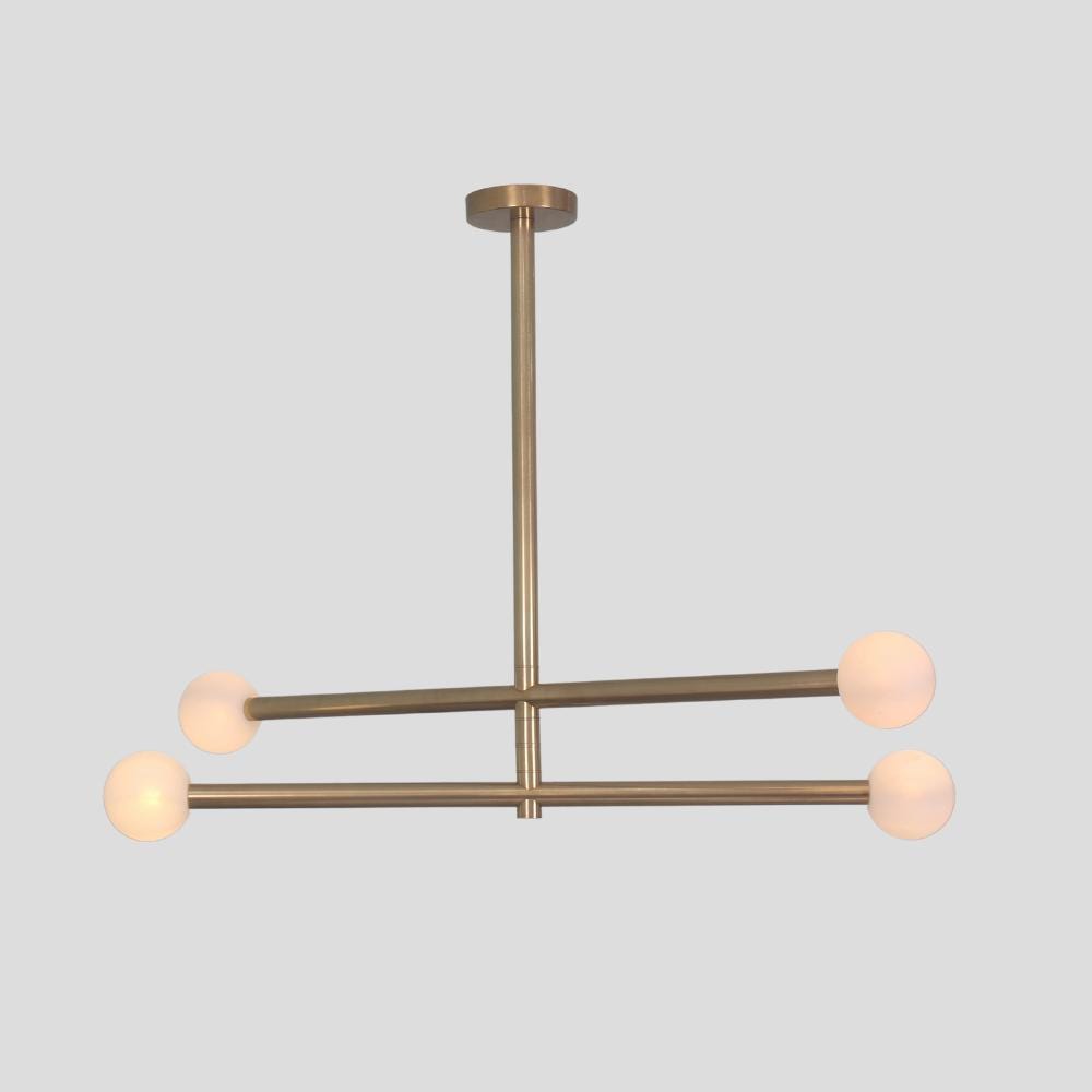4 light glass globe sputnik chandelier, a linear design and a pure brass ceiling light by lightcove 