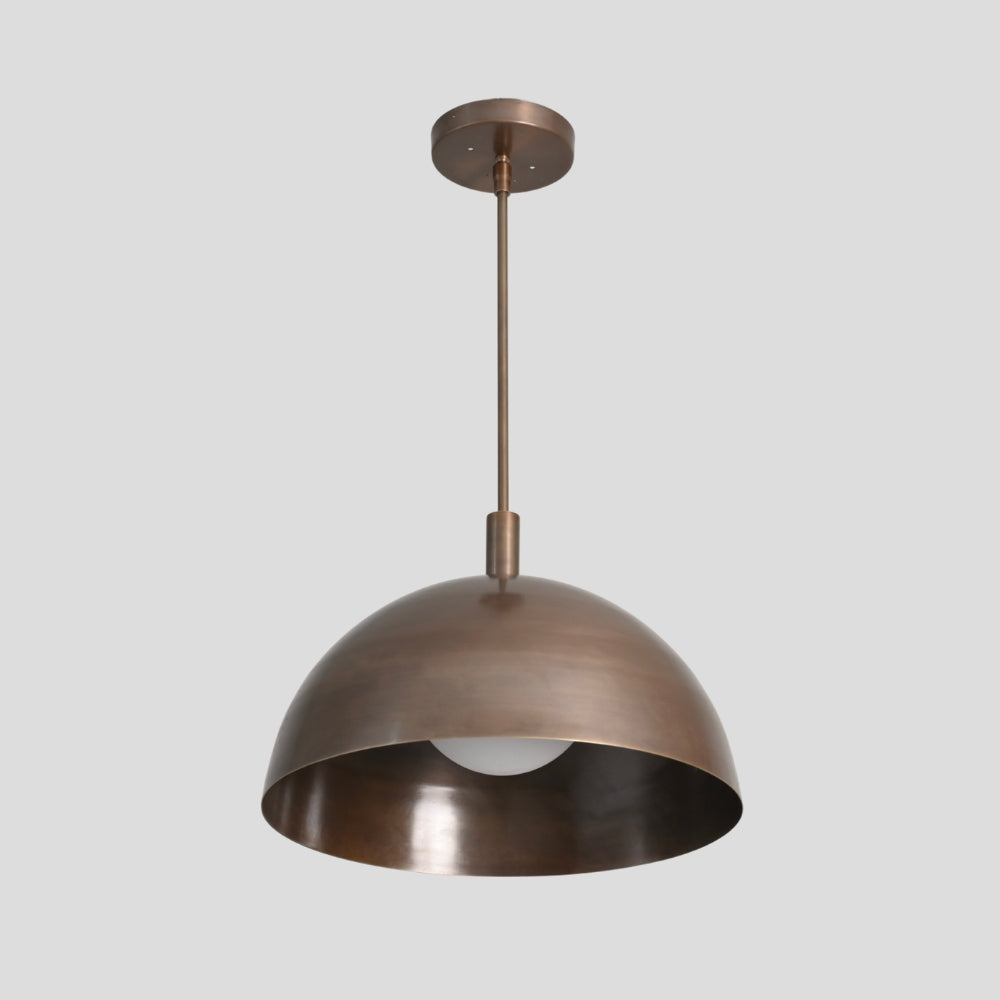 classic brass dome pendant ceiling light mid century look