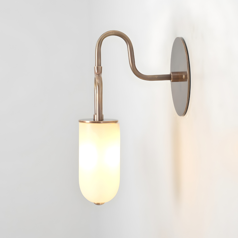 Alabaster marble wall sconce for hallway or bedroom