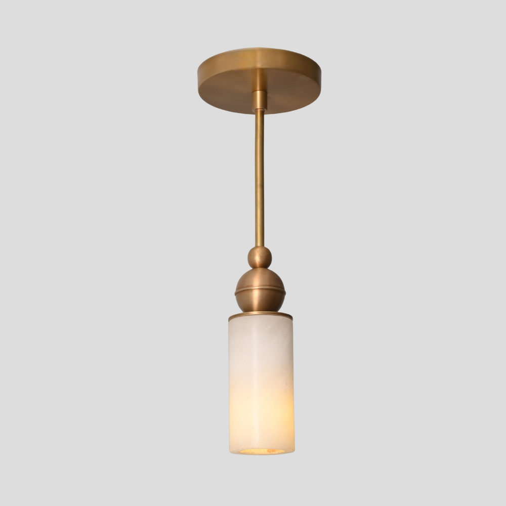 Alabaster marble pendant light for kitchen island
