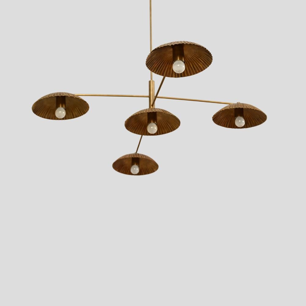 Mid-Century Modern Brass Sputnik Chandelier