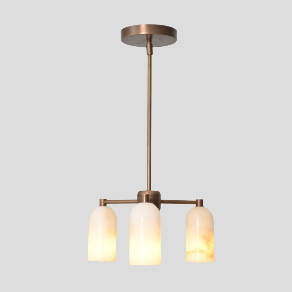 Brass alabaster pendant light ceiling suspension modern interior
