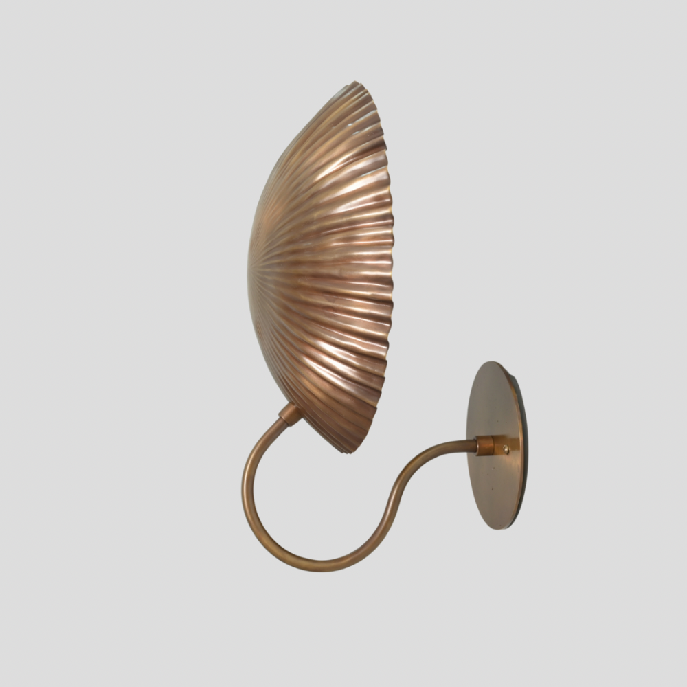 Dome Brass Wall Sconce - Handmade Light Fixture
