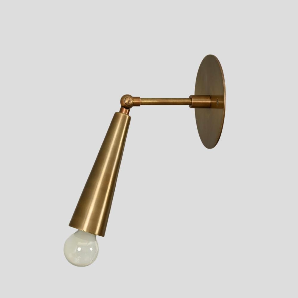 Mid-Century Brass Wall Sconce