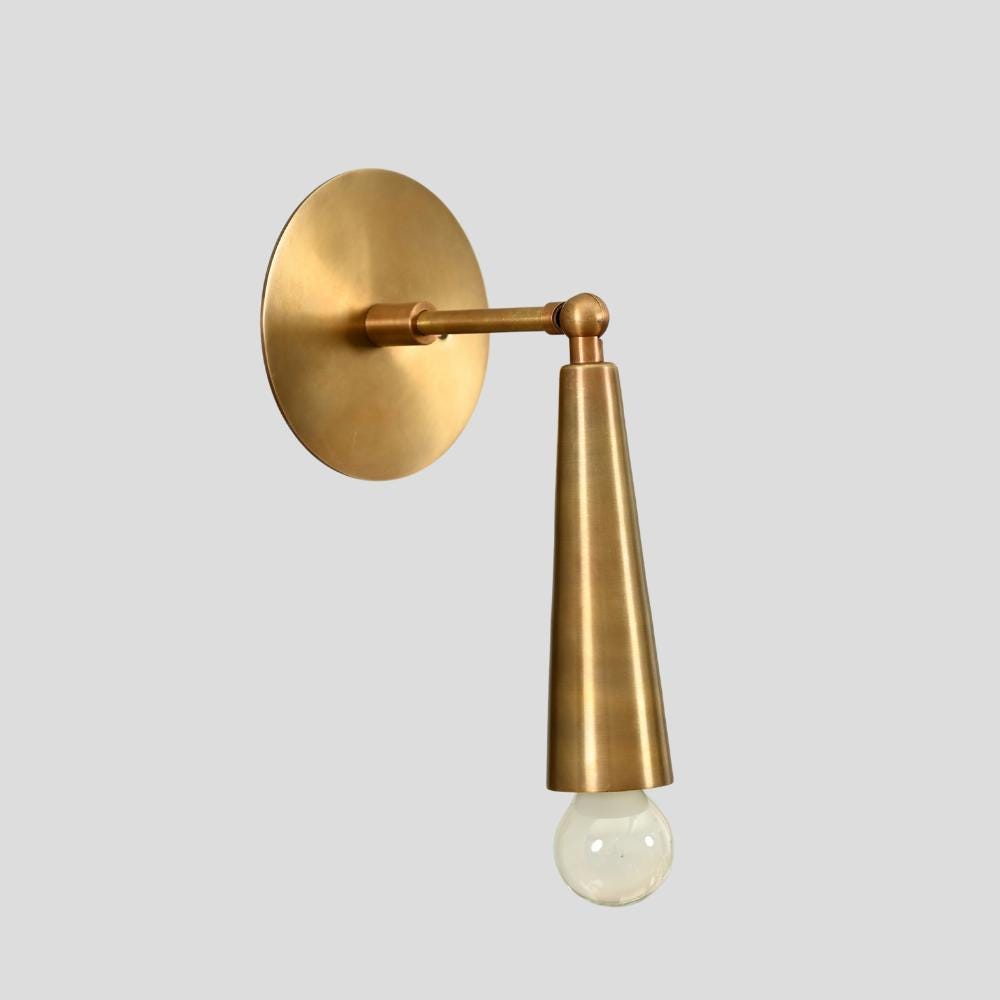 Mid-Century Brass Wall Sconce