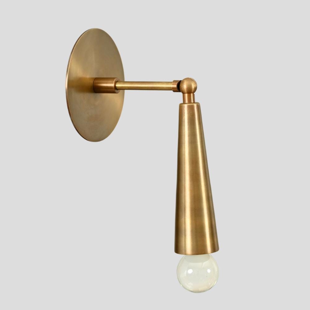 Mid-Century Brass Wall Sconce