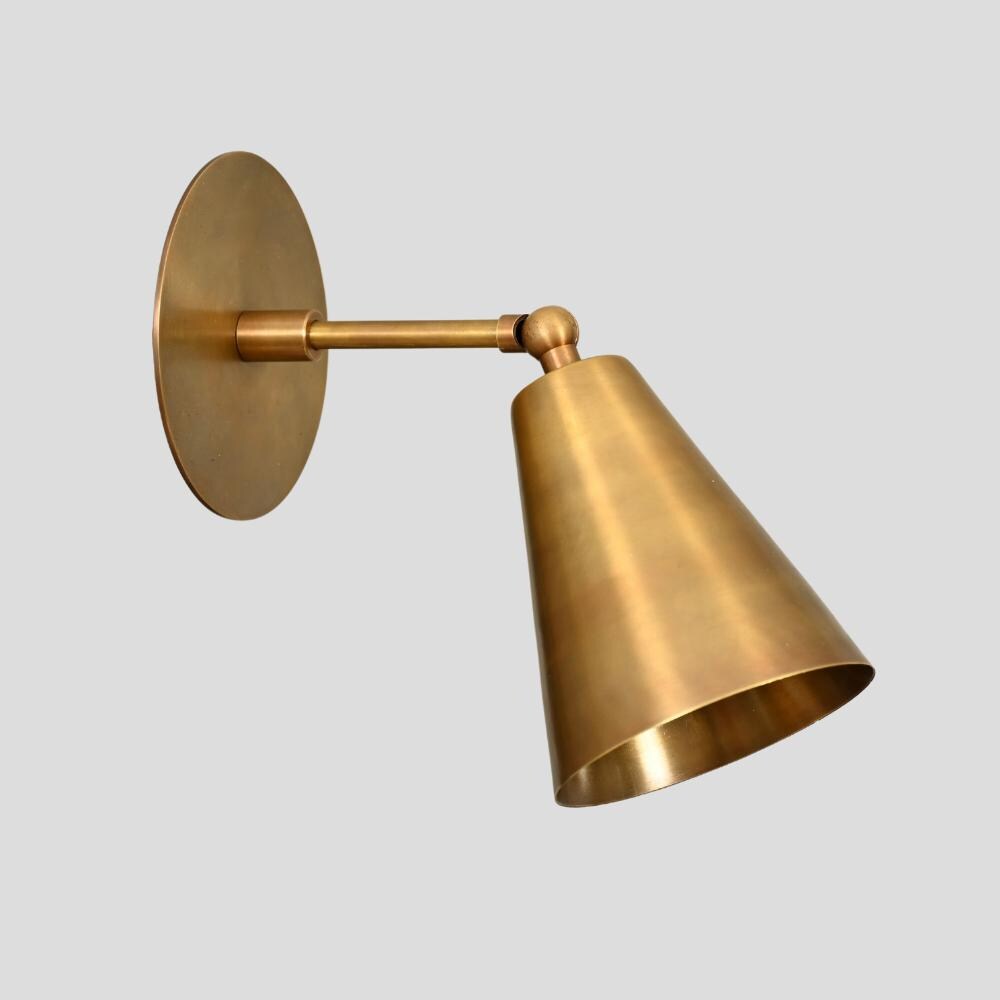 Mid-Century Brass Wall Sconce 