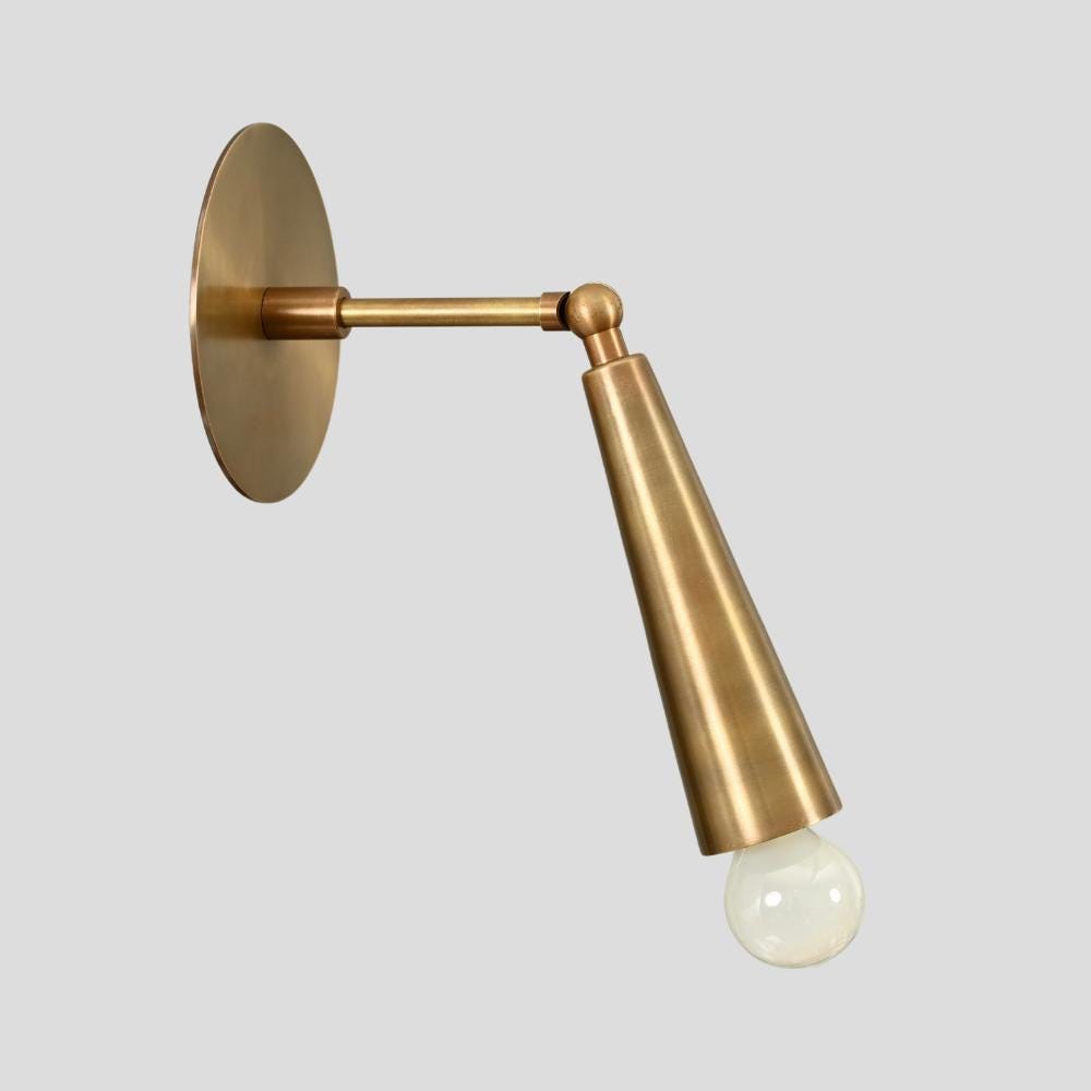 Mid-Century Brass Wall Sconce