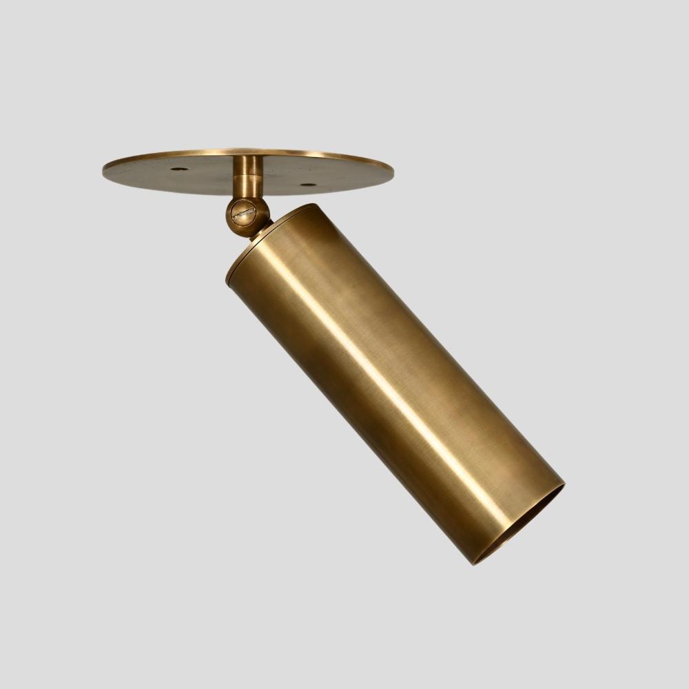 Pure Brass Cylinder Mid-Century Wall Sconce