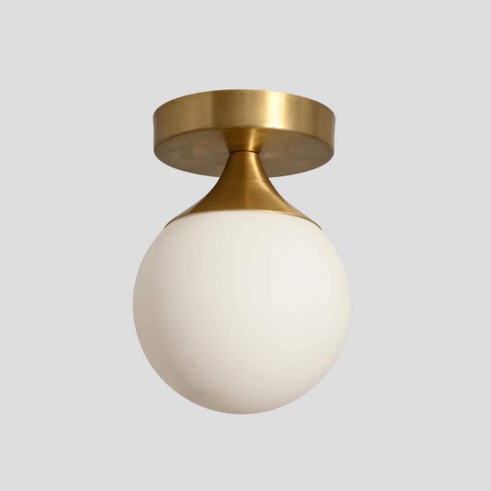 Flush mount Brass Ceiling Light Minimalistic Sconce Italian Glass Globe Orb Pendant Fixtures Mid Century Modern Wall Lamp