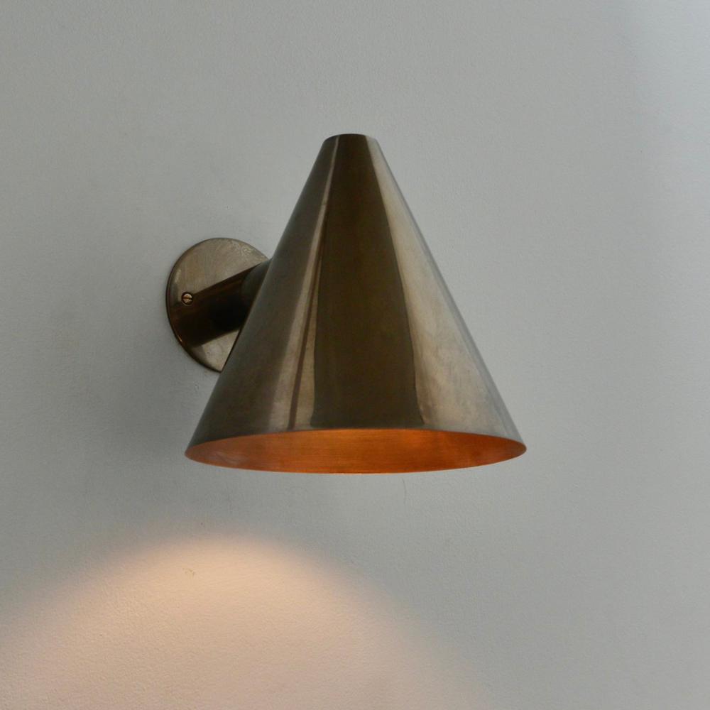 Minimalistic Sconce Wall Light Fixture Italian Brass Mid Century Modern Wall Lamp