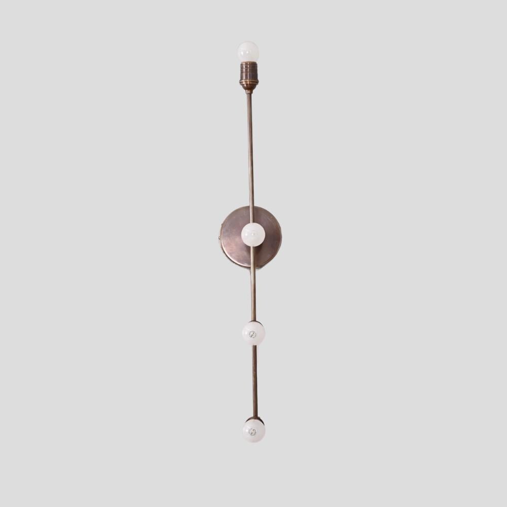 4 Light Brass Wall Sconce Brass Light Tube Italian Mid-Century Modern Wall Lamp Hallway Light