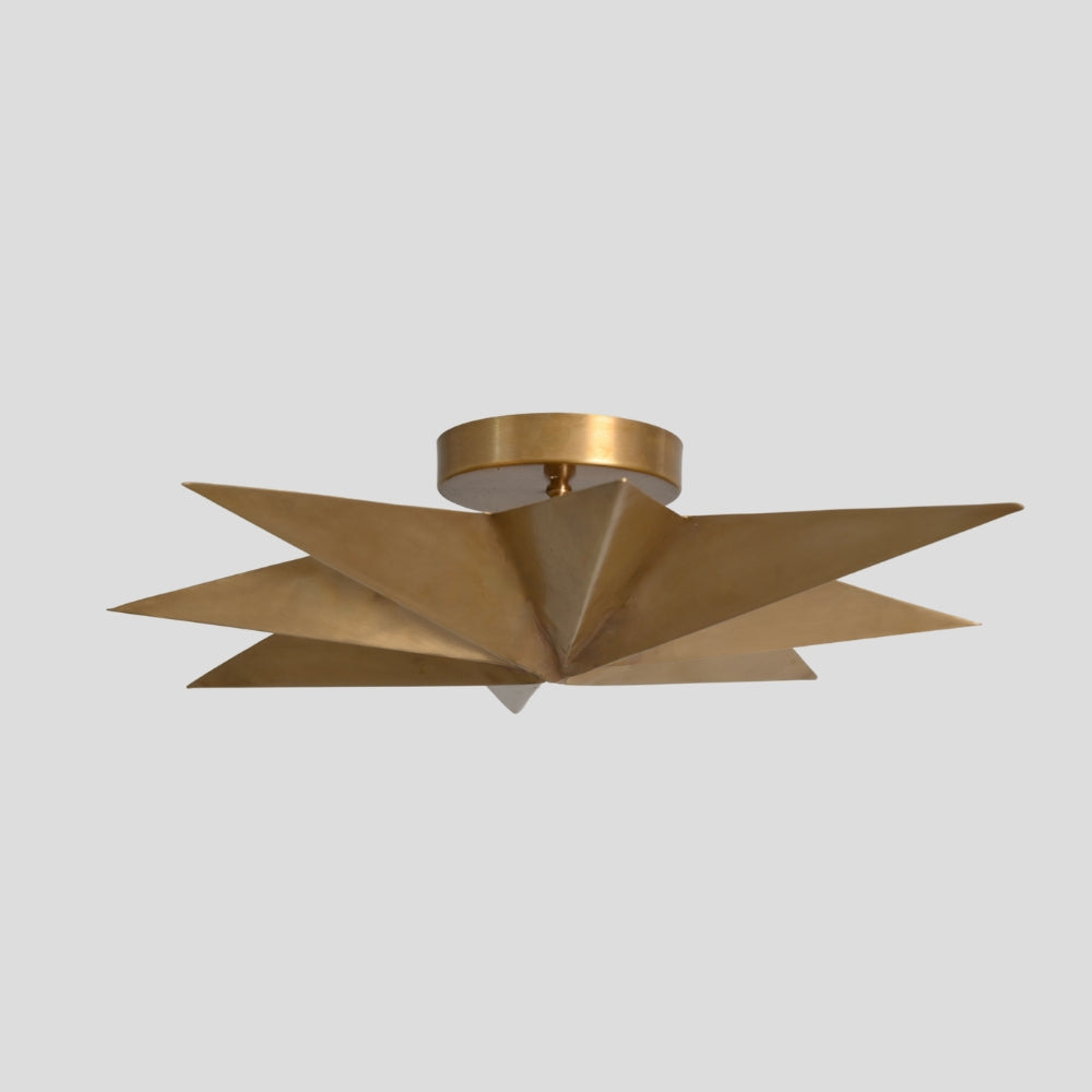 modern brass sputnik flush mount ceiling light english mount