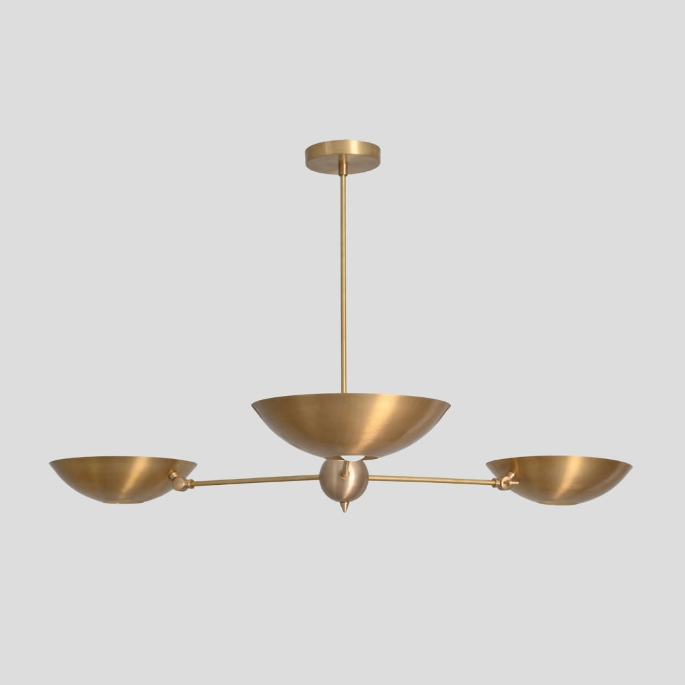 Three Pendant Brass Ceiling Light