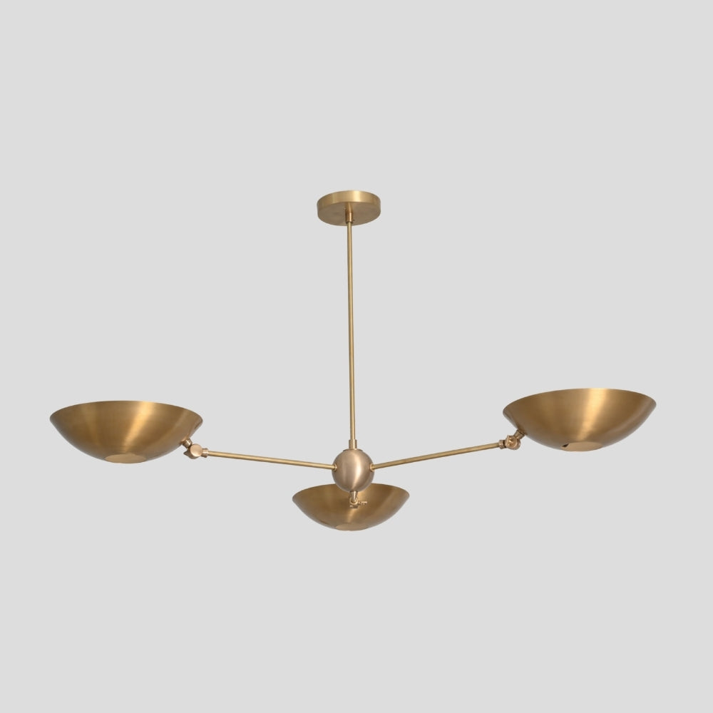 Three Pendant Brass Ceiling Light
