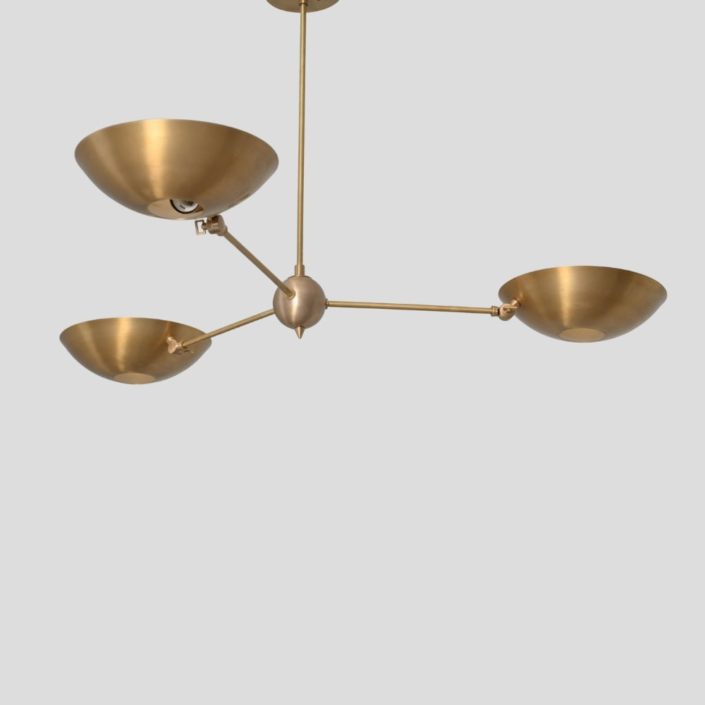 Three Pendant Brass Ceiling Light