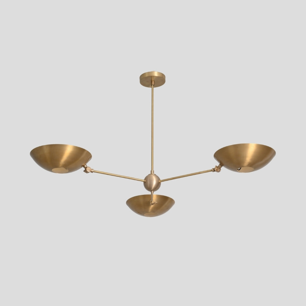 Three Pendant Brass Ceiling Light